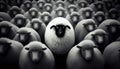 A flock of sheep. Ai generative