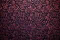 flocked velvet wallpaper in a deep color