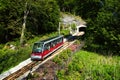 Floibanen funicular railway in the Norwegian city of Bergen Royalty Free Stock Photo