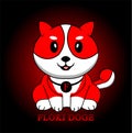 Floki doge coin crypto currency face character Royalty Free Stock Photo