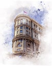The Flood Building in San Francisco, California - USA. Royalty Free Stock Photo