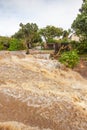 Flood in Bushmans River in South Africa Royalty Free Stock Photo