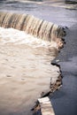 Flood caused by tropical storm near river town in Malaysia Royalty Free Stock Photo