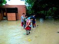 Flood caused by typhoon Mario (international name Fung Wong) in the Philippines on September 19, 2014