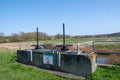 Flood control sluice used for water management on flood plain