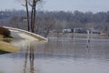 Flood covered road