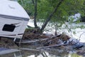 Flood Damage Berlin Vermont : Hurricane Irene Royalty Free Stock Photo