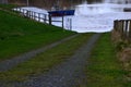 Flood at the Ferry in the Village Westen at the River Aller, Lower Saxony