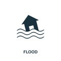 Flood icon. Simple element from natural disaster collection. Creative Flood icon for web design, templates, infographics and more