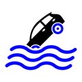 Flood Insurance Icon Royalty Free Stock Photo