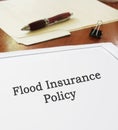 Flood Insurance Policy Royalty Free Stock Photo