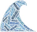 Flood insurance. Word cloud illustration. Royalty Free Stock Photo