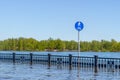 Flood in the Krasnoyarsk city, Russia Royalty Free Stock Photo