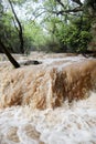 Flood in Kursunlu waterfall nature park after the hard rain