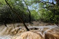 Flood in Kursunlu waterfall nature park after the hard rain