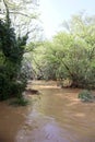 Flood in Kursunlu waterfall nature park after the hard rain