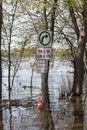 Flood in Laval West, Quebec Royalty Free Stock Photo