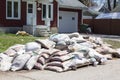 Flood in Laval West, Quebec Royalty Free Stock Photo