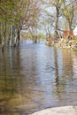 Flood in Laval West, Quebec Royalty Free Stock Photo