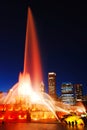 Buckingham Fountain at night in Chicago Royalty Free Stock Photo