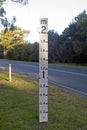 Flood level sign post