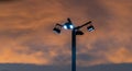 Flood light with cloud Royalty Free Stock Photo