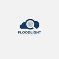 Flood light logo search system modern cloud Royalty Free Stock Photo