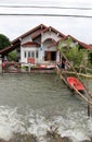 Flood in Lopburi Thailand