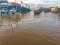 Flood in Muang district, Phetchaburi privince. Heavy raining mad