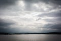 Flood - a natural phenomenon. Spilled lake