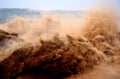 FLOOD PEAK of A MAN-MADE DAM Royalty Free Stock Photo