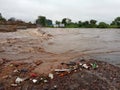 Flood photo. Water flowing view.