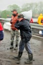 Flood in Poland - Silesia, Zabrze,river Klodnica