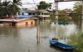 Flood problem in Lopburi Thailand Royalty Free Stock Photo