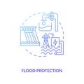 Flood protection concept icon