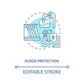 Flood protection concept icon