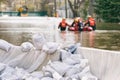 Flood Protection Sandbags Royalty Free Stock Photo