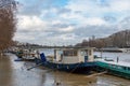 Flood of the Seine river in Paris near Pont de l'Alma