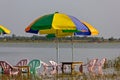 Flood at Taungthaman Lake Mandalay, Myanmar Royalty Free Stock Photo