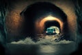 Flood under Tunnel Royalty Free Stock Photo