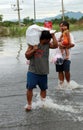 Flood victim in Lopburi Thailand