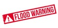 Flood Warning rubber stamp Royalty Free Stock Photo