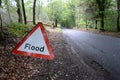 Flood Warning Sign Royalty Free Stock Photo