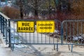 Flood warnings signs in France Royalty Free Stock Photo