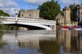 Flood water - Lendal Bridge - York - England Royalty Free Stock Photo