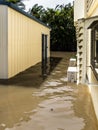 Flood Water in Yard Royalty Free Stock Photo