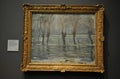 Flood Waters by Claude Monet at the National Gallery in London England Royalty Free Stock Photo