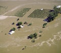 Flood waters from the Hawkesbury river Royalty Free Stock Photo