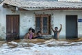 Flood waters in Iquitos in Peru.
