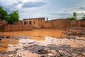 Flooded african slums